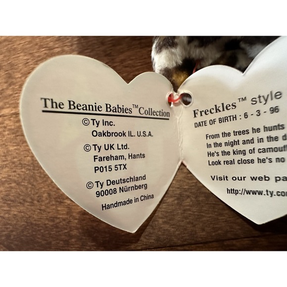 Ty Beanie Babies Freckles the Spotted Leopard Plush Toy - 4066 RARE WITH ERRORS - Picture 13 of 15